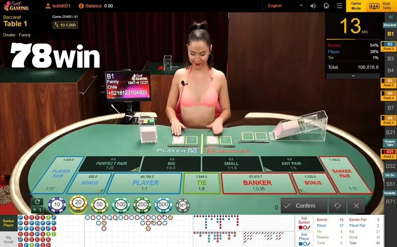 Dealer Sexy Baccarat 78WIN – vẻ đẹp quyến rũ kết hợp sự chuyên nghiệp trong từng ván bài.